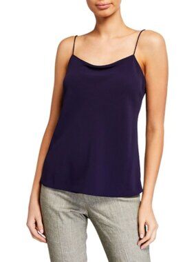 Theory Teah Urban Crepe Camisole in Storm Navy Size Small